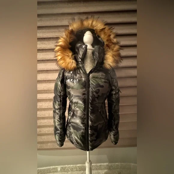 Puffer Jacket Aqua Camo Jacket Aqua Jackets Coats Aqua